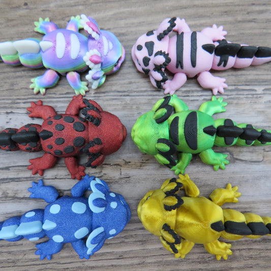 6 Pack Articulated Baby Axolotl