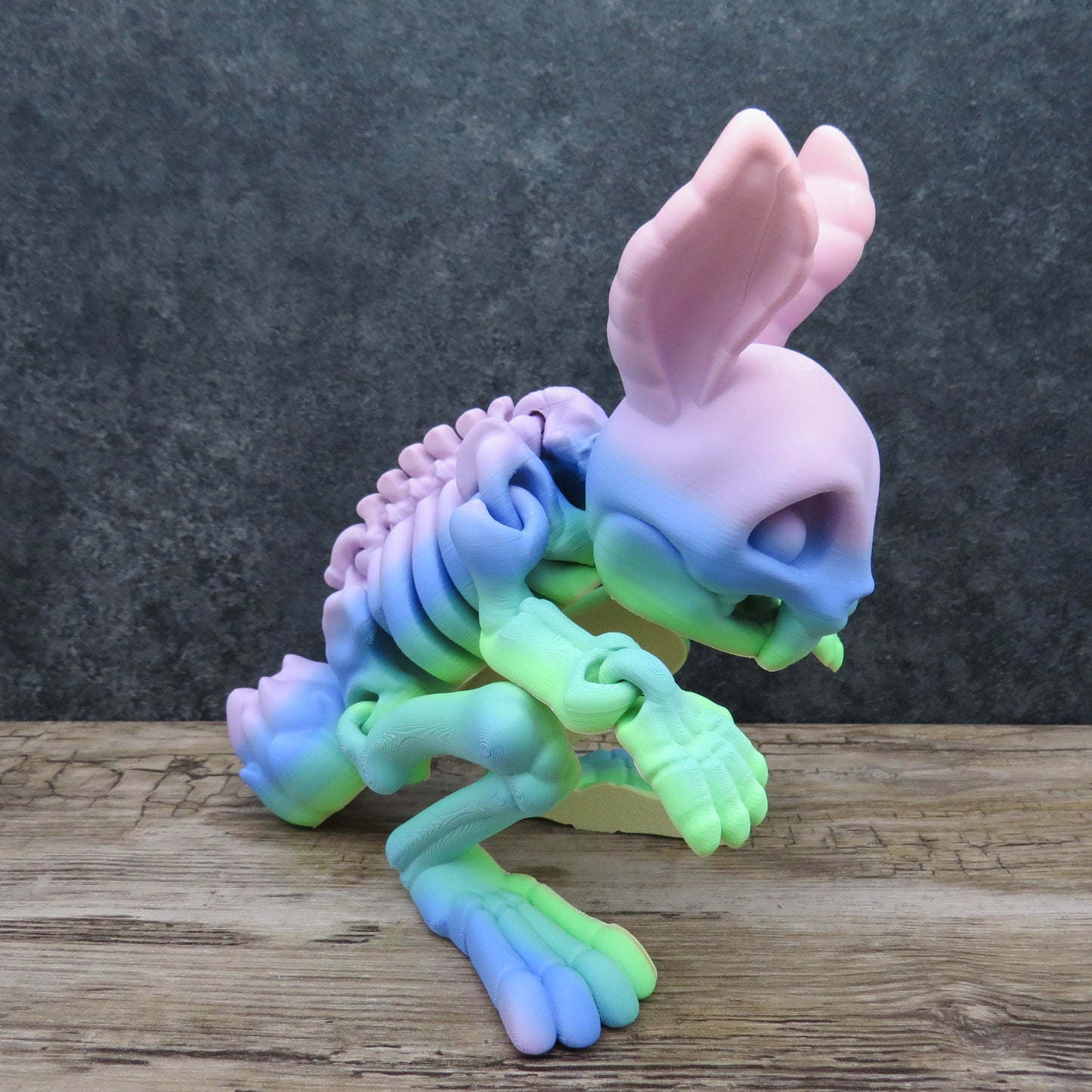 Articulated Rainbow Bunny Skeleton