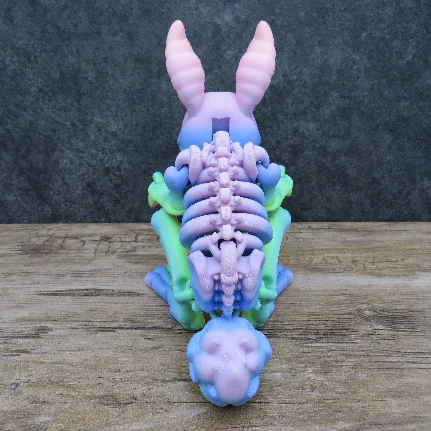 Articulated Rainbow Bunny Skeleton