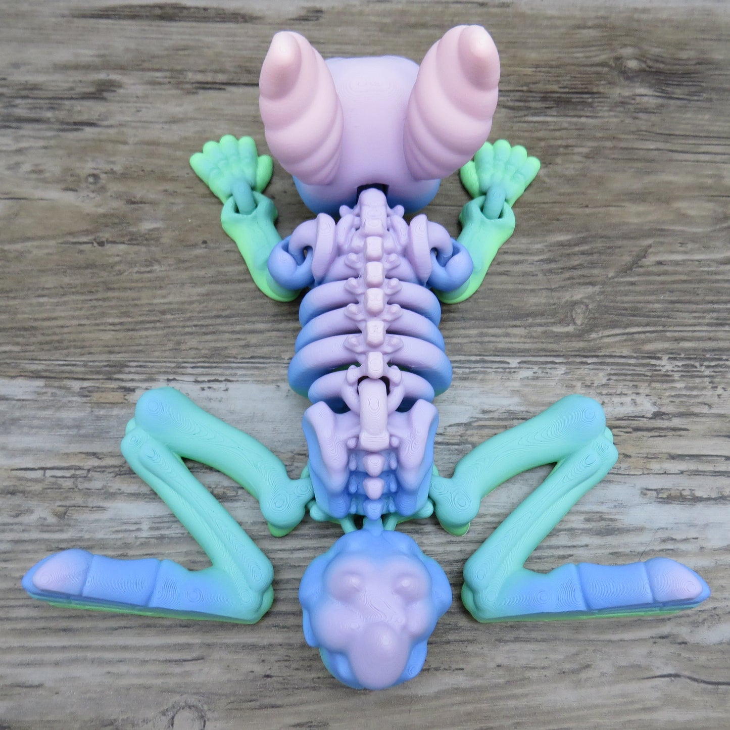 Articulated Rainbow Bunny Skeleton