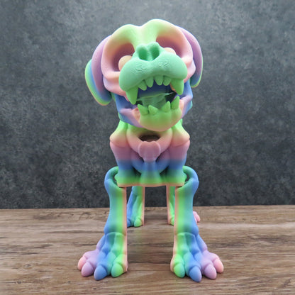 Articulated Rainbow Dog Skeleton