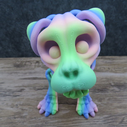 Articulated Rainbow Dog Skeleton