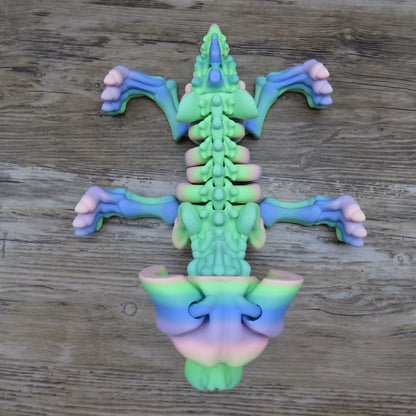 Articulated Rainbow Dog Skeleton