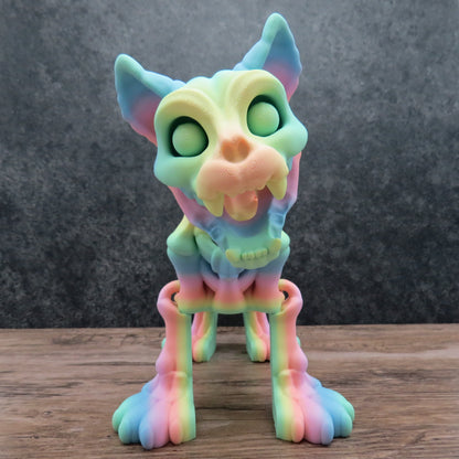 Articulated Rainbow Cat Skeleton