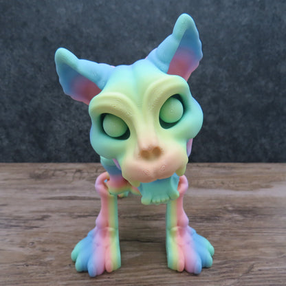 Articulated Rainbow Cat Skeleton