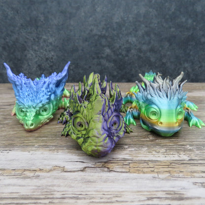 Articulated Baby Elemental Dragons