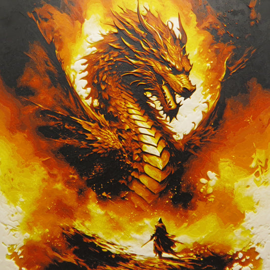 Fire Dragon Hueforge Wall Mural