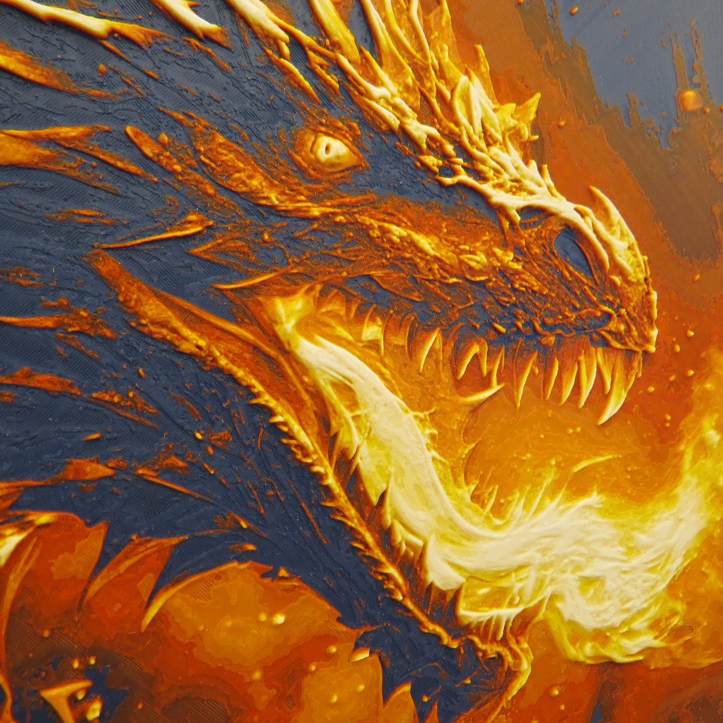 Fire Breathing Dragon Hueforge Wall Mural