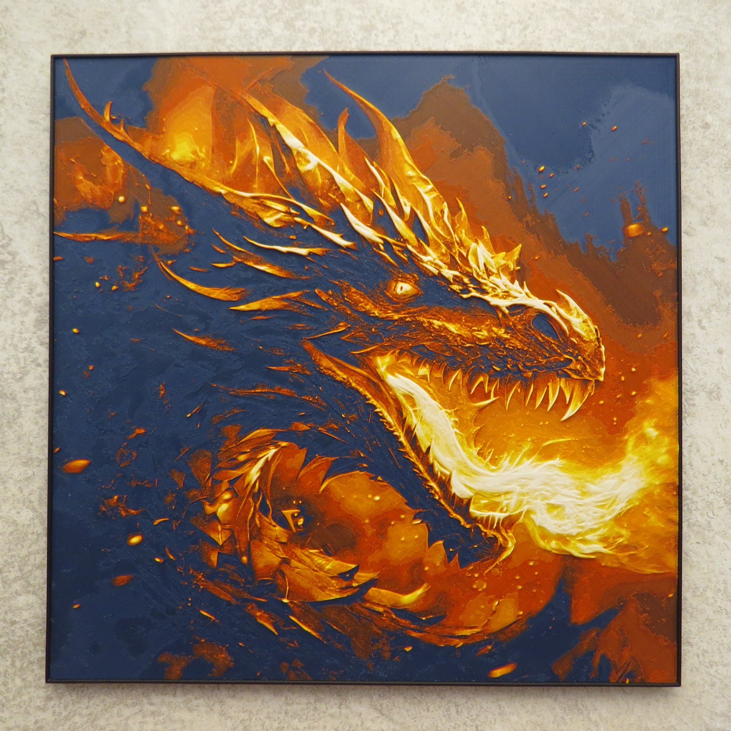 Fire Breathing Dragon Hueforge Wall Mural