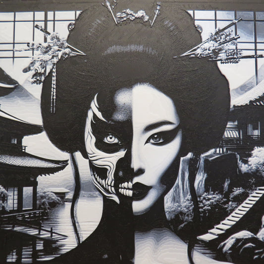 Demon Geisha Hueforge Mural Wall