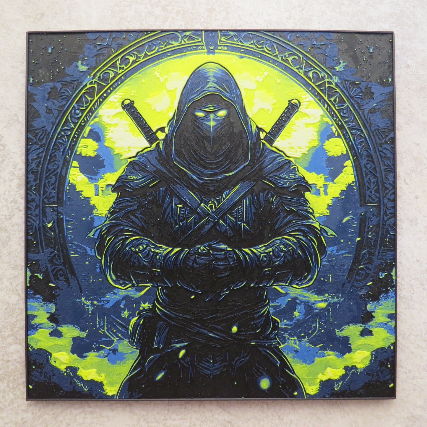 Intricate Ninja Hueforge Wall Mural