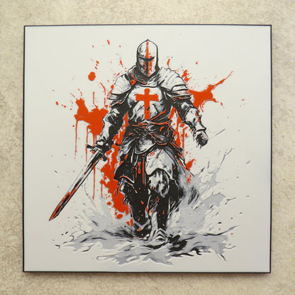 Knight Crusader Hueforge Wall Mural