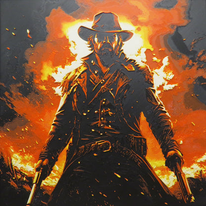 Redemption Cowboy Hueforge Wall Mural