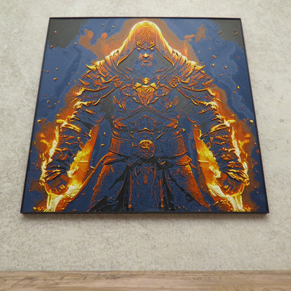 Hooded Assassin Hueforge Wall Mural