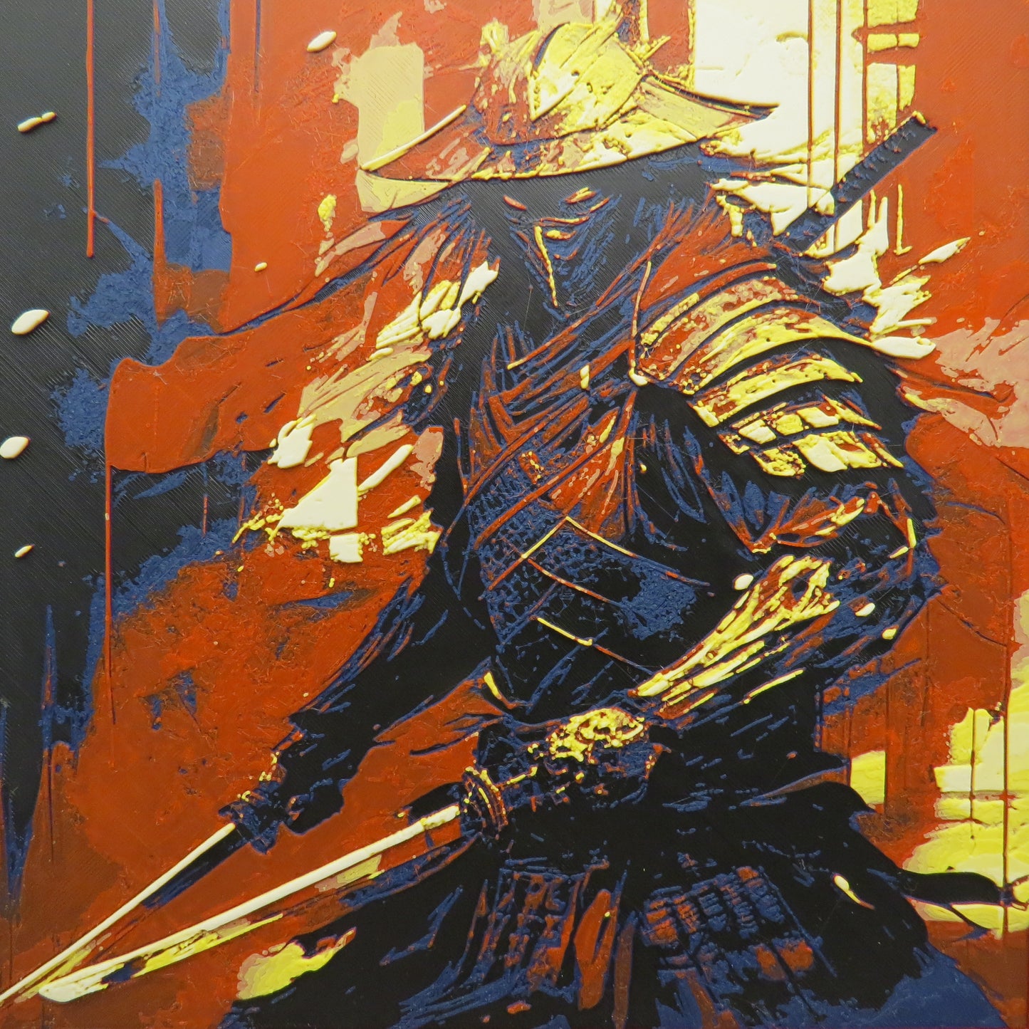 Dual Wield Katana Samurai Hueforge Wall Mural