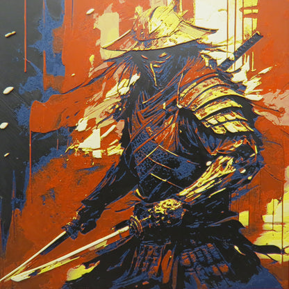 Dual Wield Katana Samurai Hueforge Wall Mural