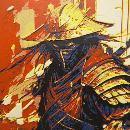 Dual Wield Katana Samurai Hueforge Wall Mural