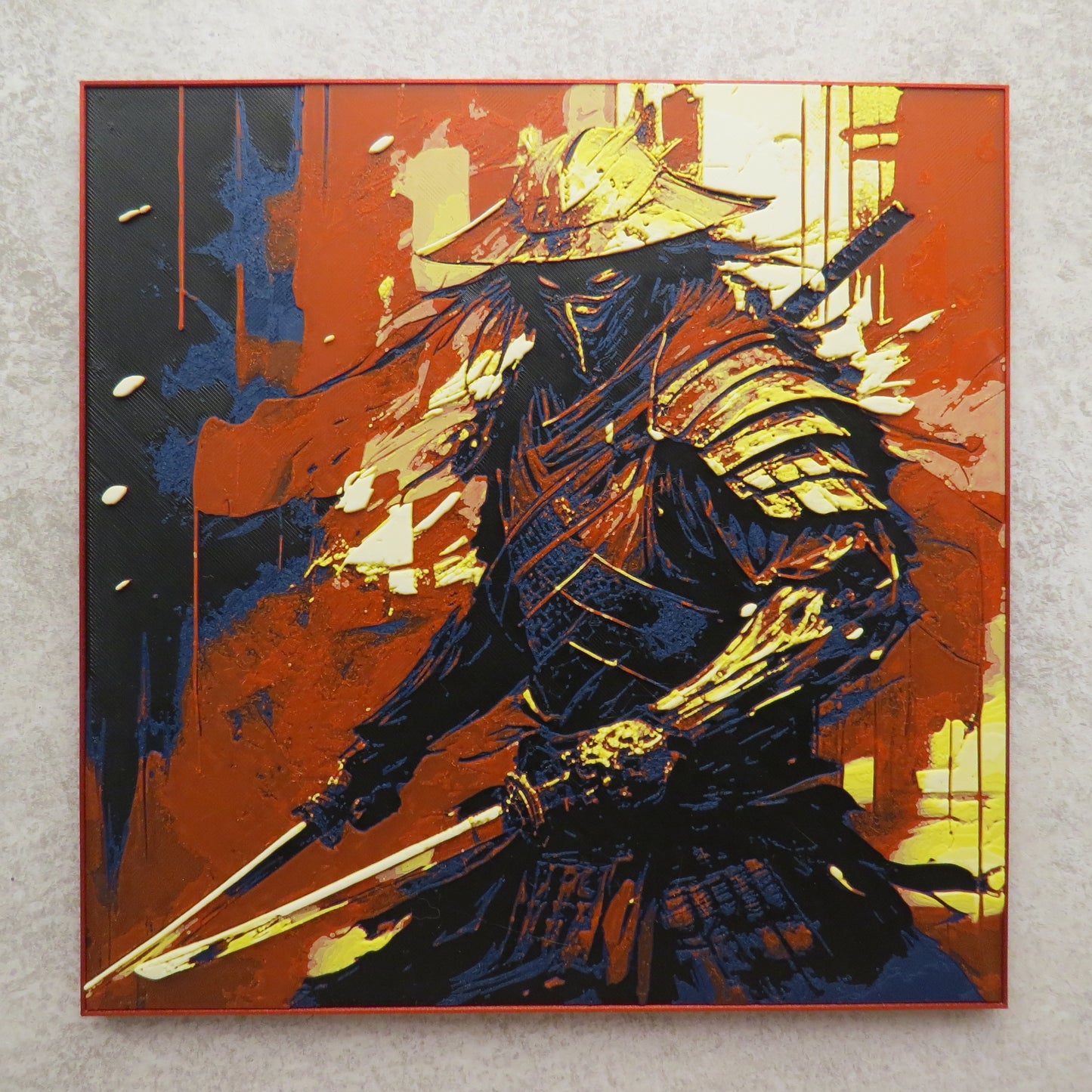 Dual Wield Katana Samurai Hueforge Wall Mural