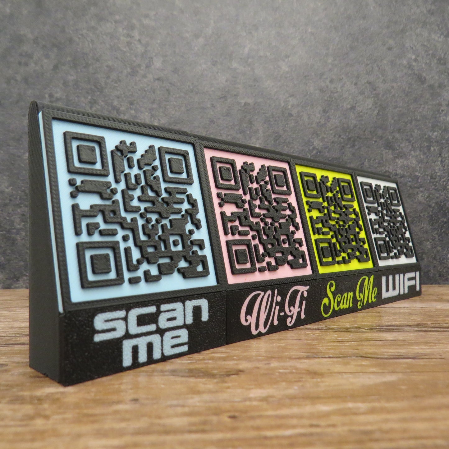 QR Code x 2 - Customizable Text and Color