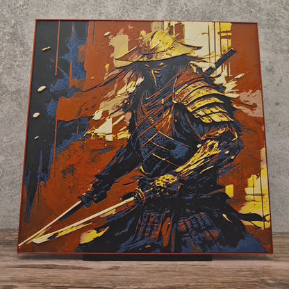 Dual Wield Katana Samurai Hueforge Wall Mural