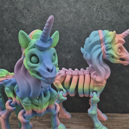 Articulated Rainbow Unicorn Skeleton