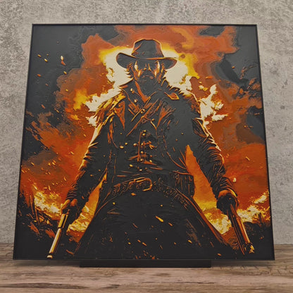 Redemption Cowboy Hueforge Wall Mural